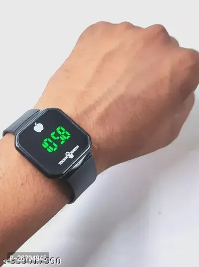 Trendy Black Colour Touch Sensor Digital Watch for Unisex Girls n Boys