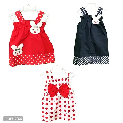Stylish Cotton Frocks For Baby Pack of 3