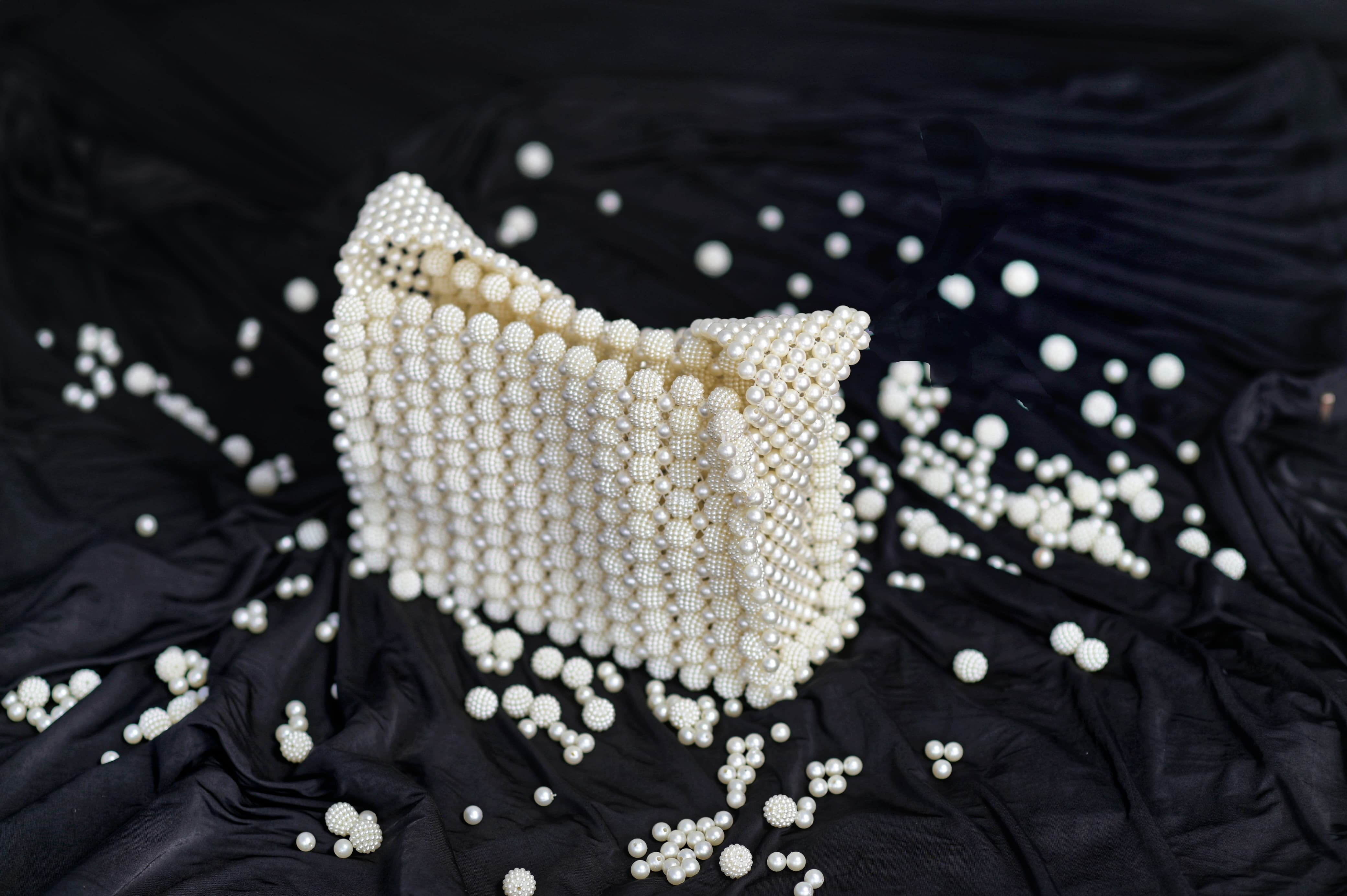 Women Beaded Clutch Evening Hand Bag for Parties (6*9 inches)