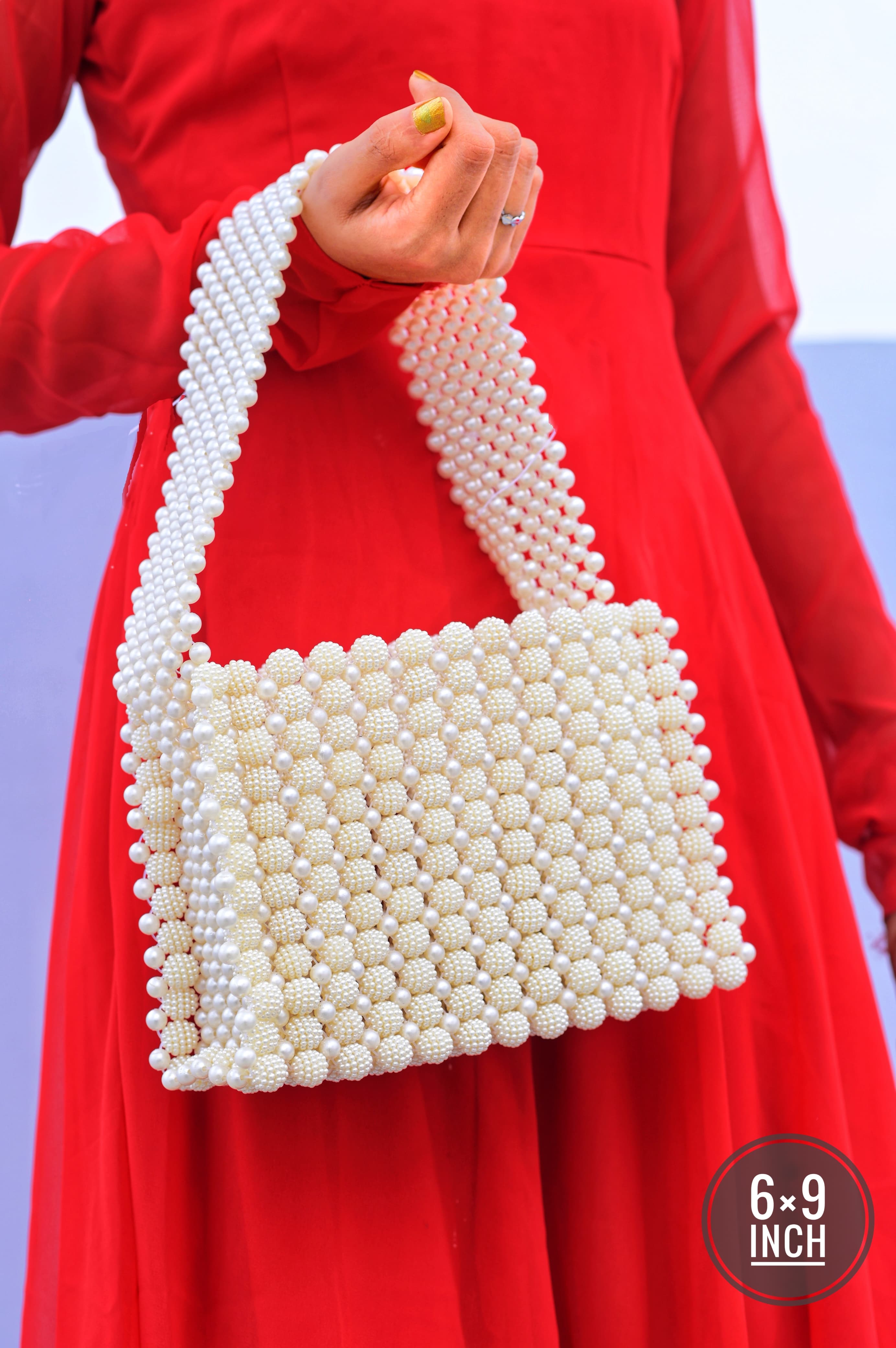 Women Beaded Clutch Evening Hand Bag for Parties (6*9 inches)