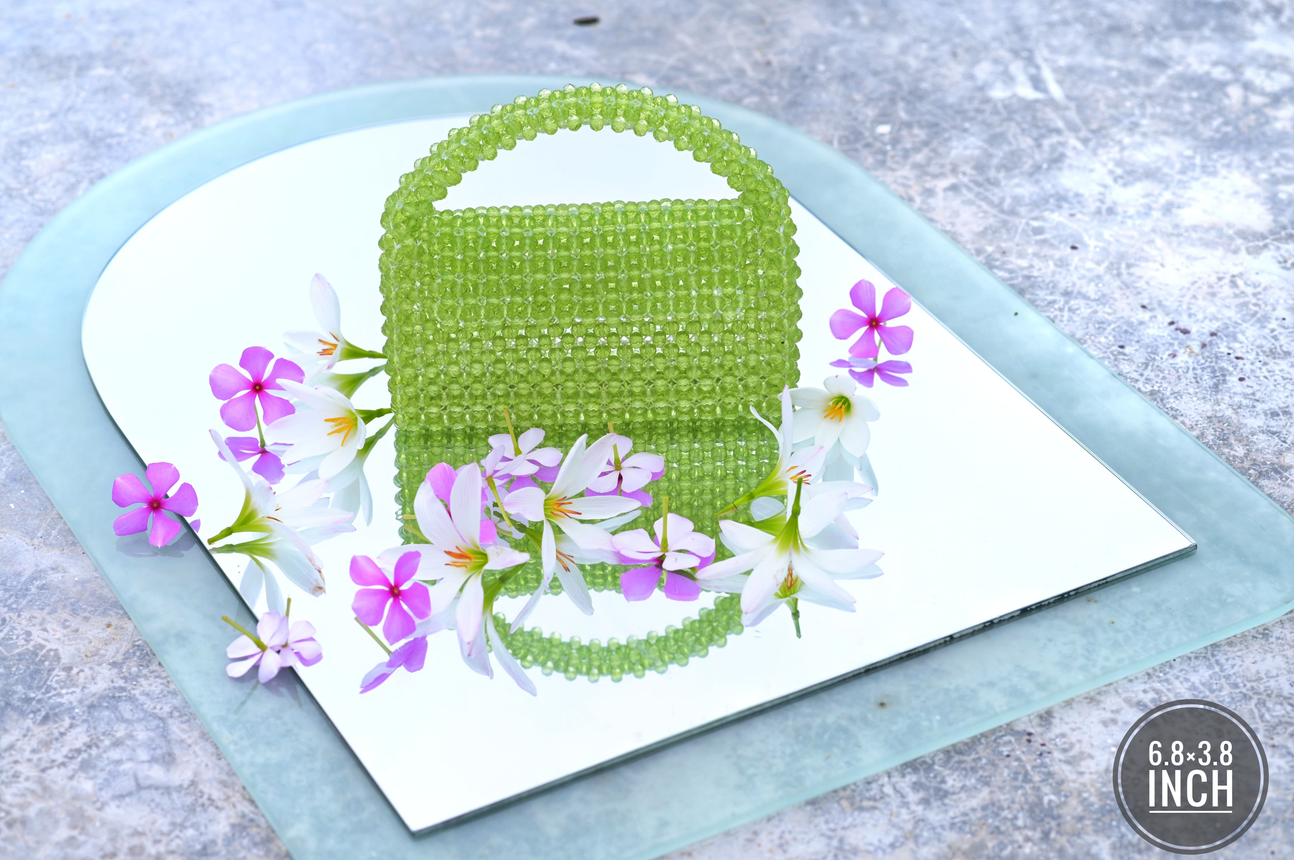 Women Beaded Clutch Evening Hand Bag for Parties(6.8*3.8inches)