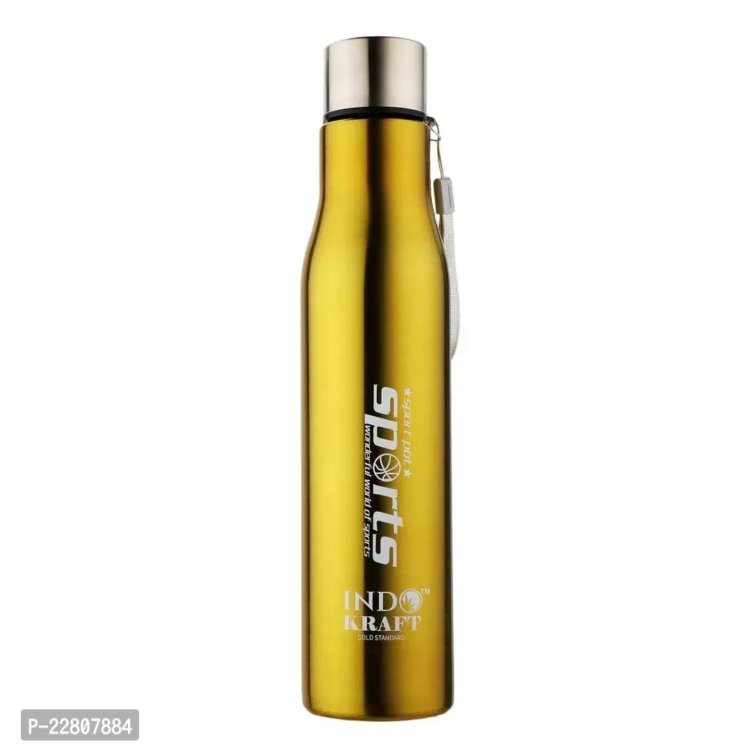 INDICRAFT Stainless Steel Water Bottle 1 litre, Water Bottles For Fridge, School,Gym,Home,office,Boys, Girls, Kids, Leak Proof(PACK OF 1,MULTICOLOUR,1000 ML, SET OF 1, Model-Diana)