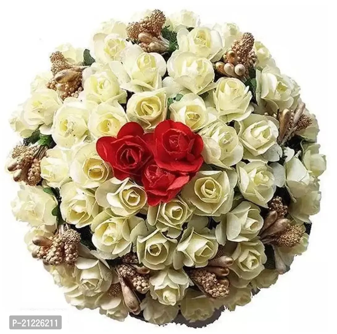 Flower Gajra Garland Juda Hair Bun Styling Accessories For Women