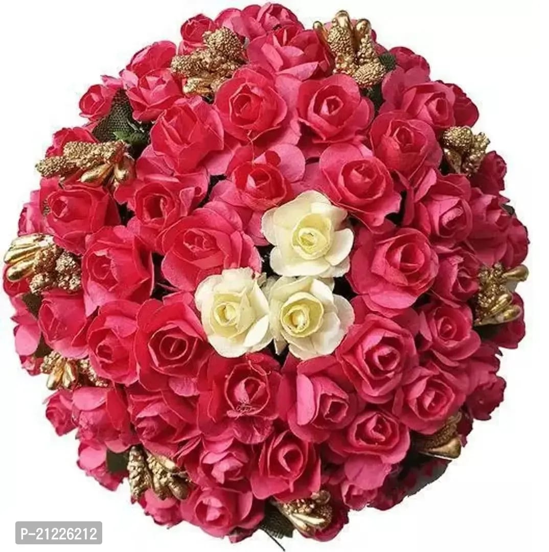 Flower Gajra Garland Juda Hair Bun Styling Accessories For Women