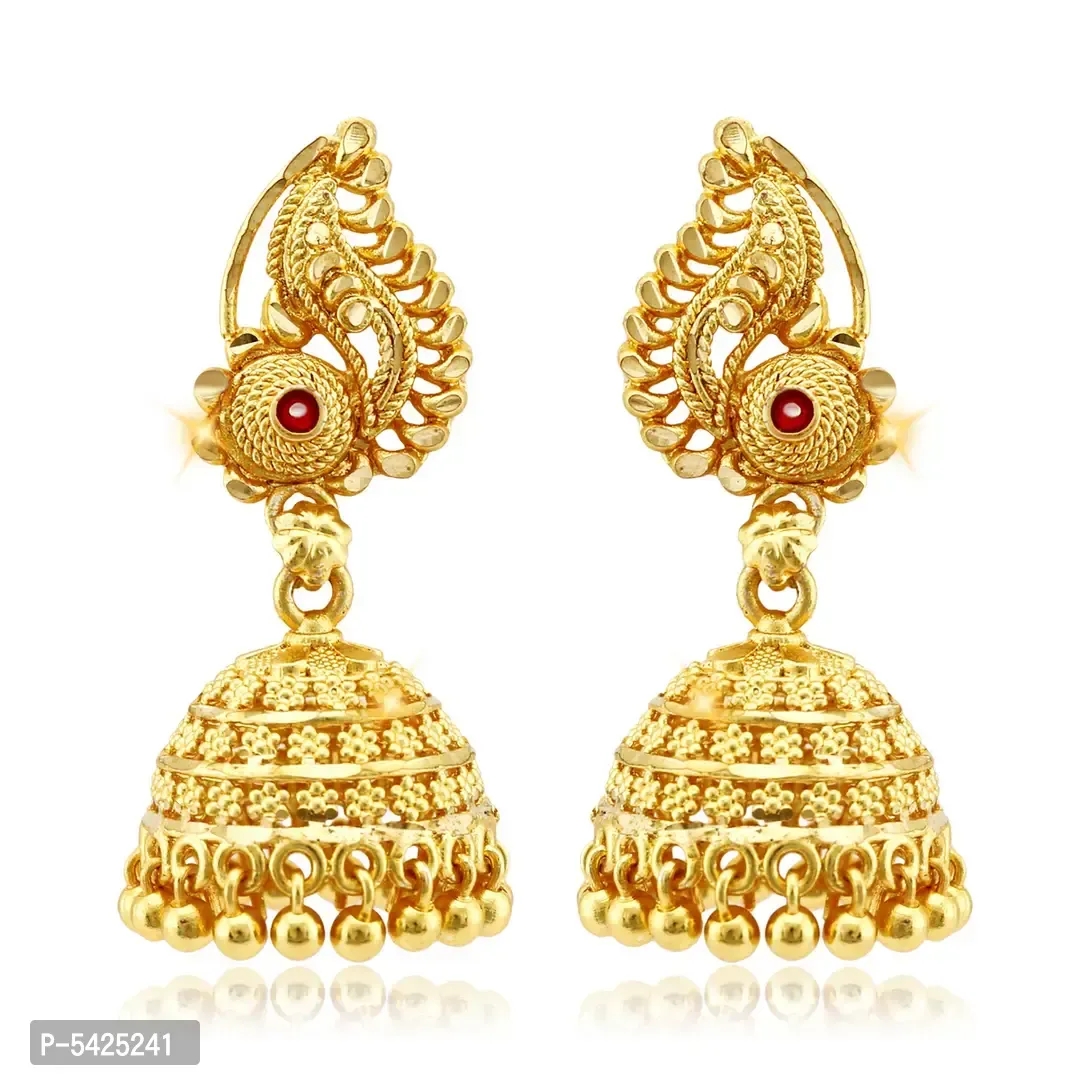 Traditional Jhumki Micron Gold Plated Alloy Jhumki Earring