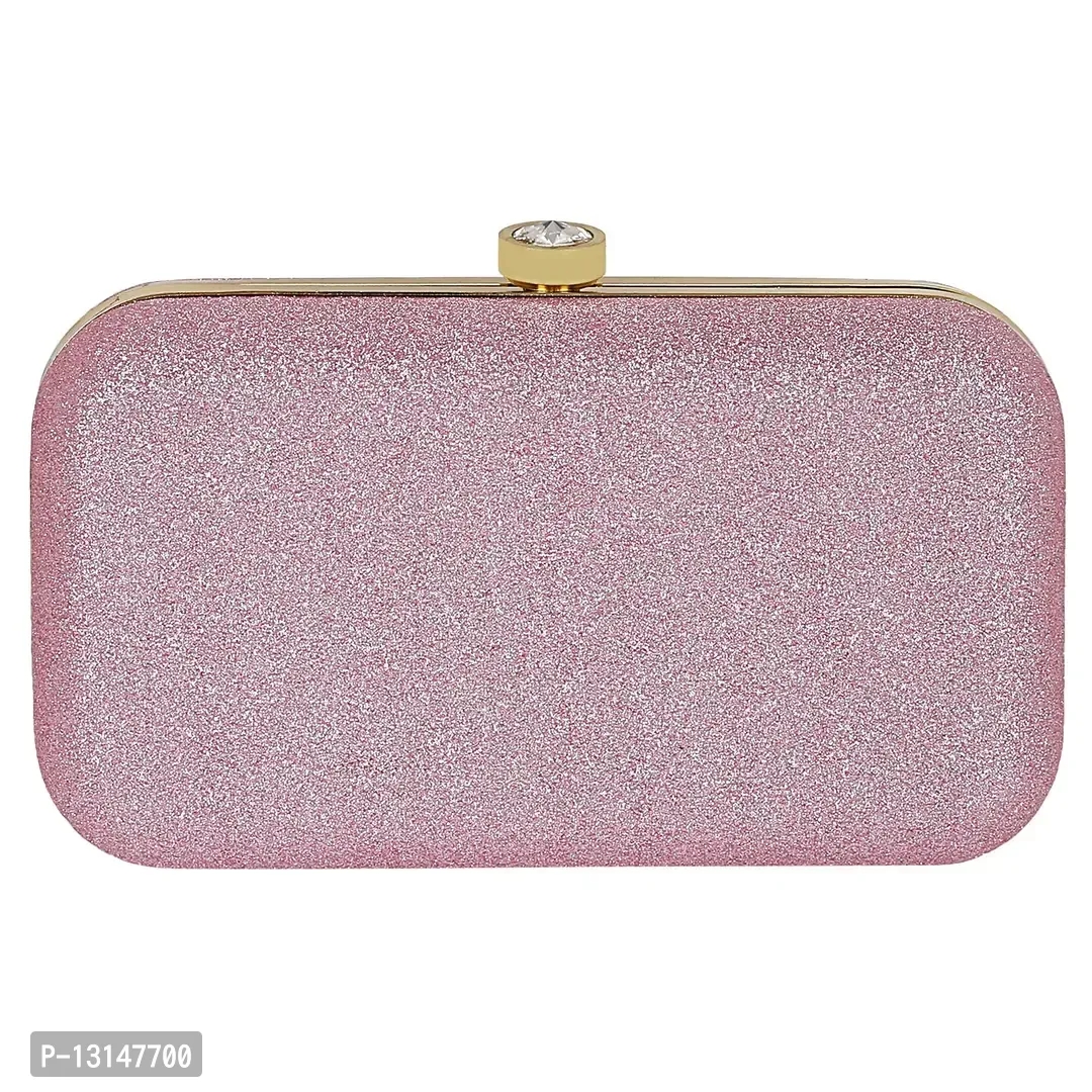 MaFs Handicraft Beautiful Pink Rexin Clutch Bag Party, Wedding
