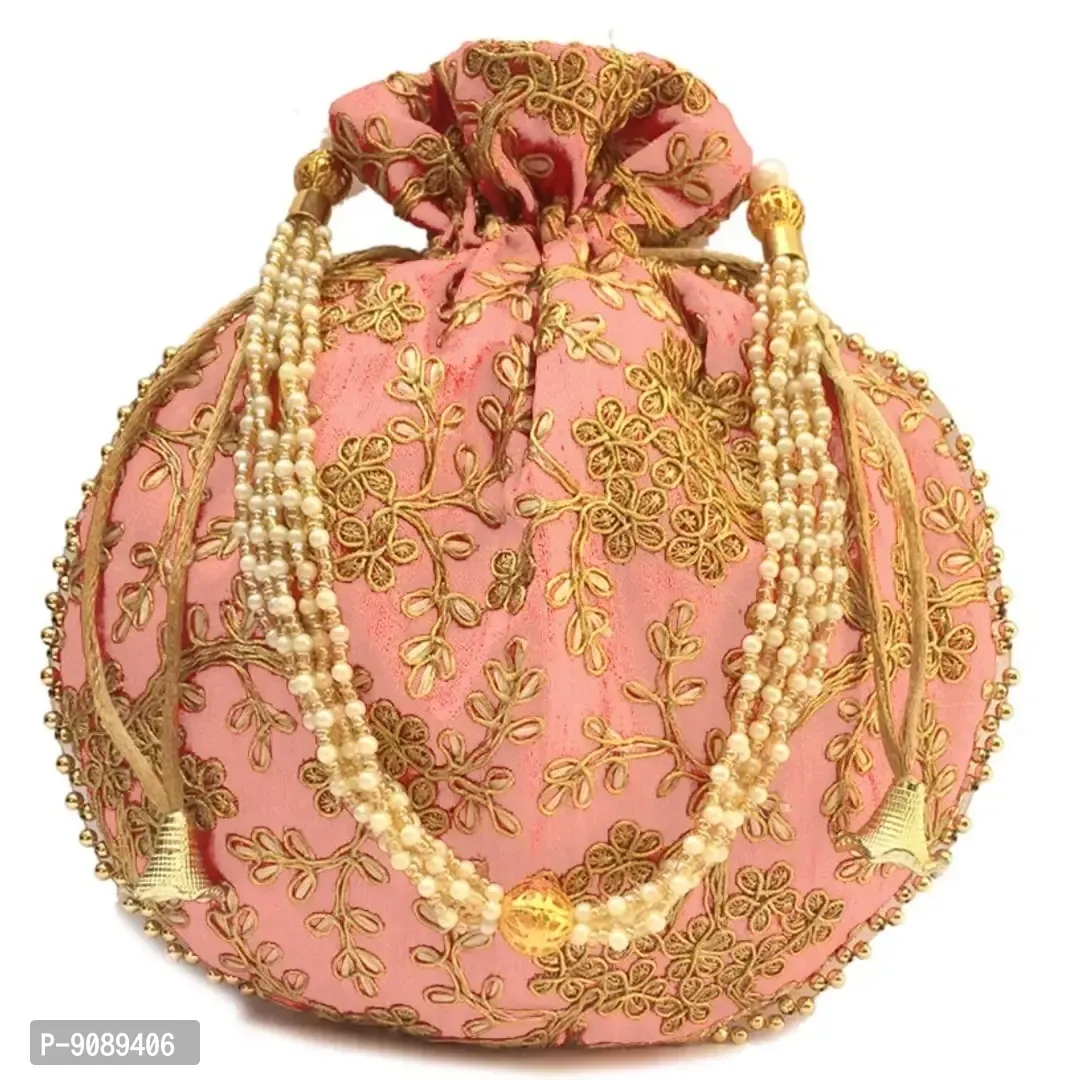 BULBUL STYLISH DESIGNER PARTYWEAR POTLI HANDBAG/CLUTH