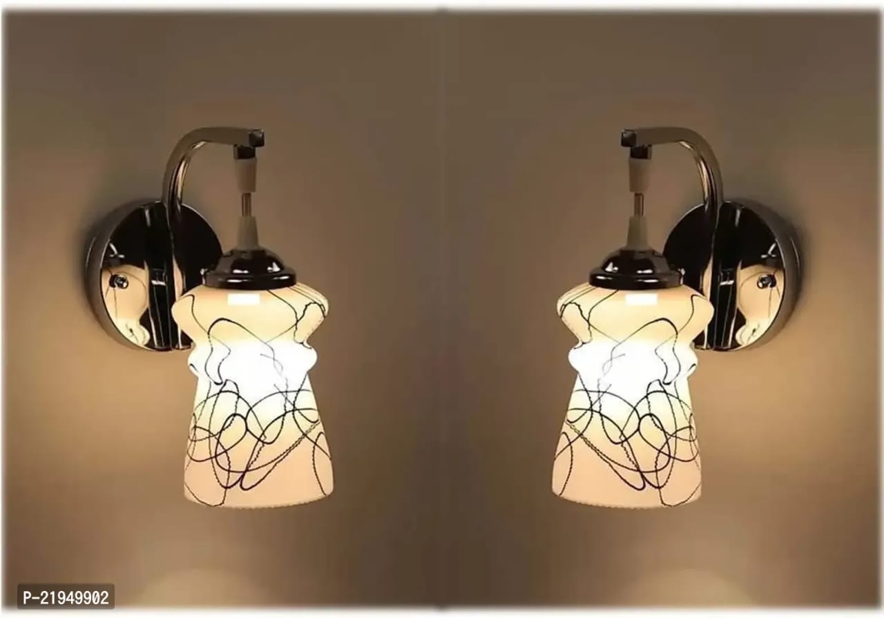 Glass Wall Hanging Lamp For Wall Decor- Pack Of 2