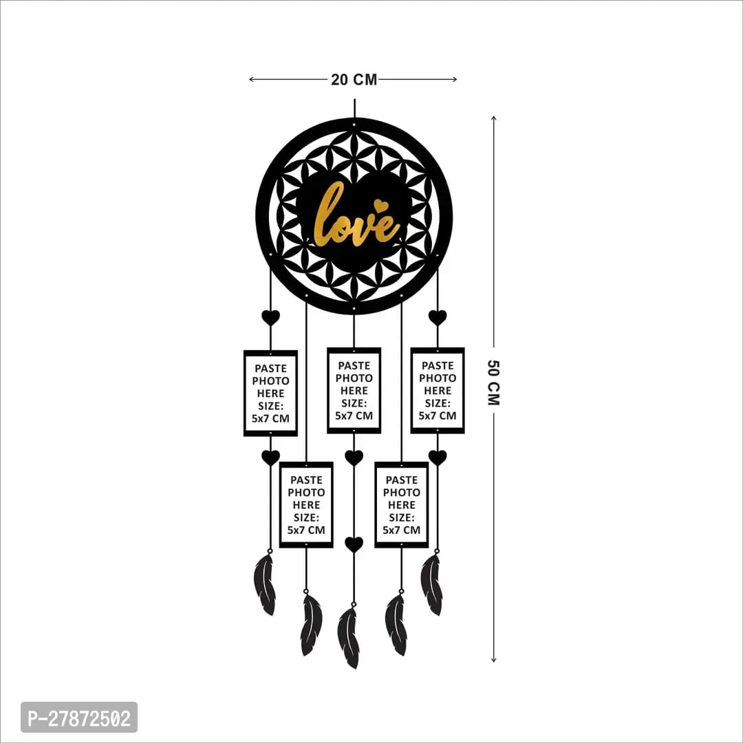 Artle Media Dream Catcher with 5 Photos with wooden heart (Casual, 20x50cm)