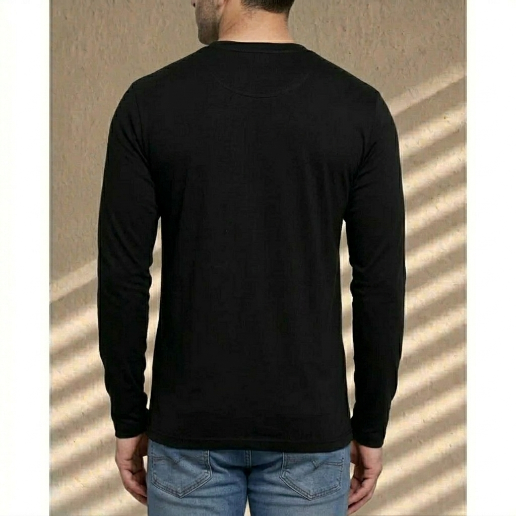 MY LIFE LINE A BLACK FULL SLEEVE T-SHIRT
