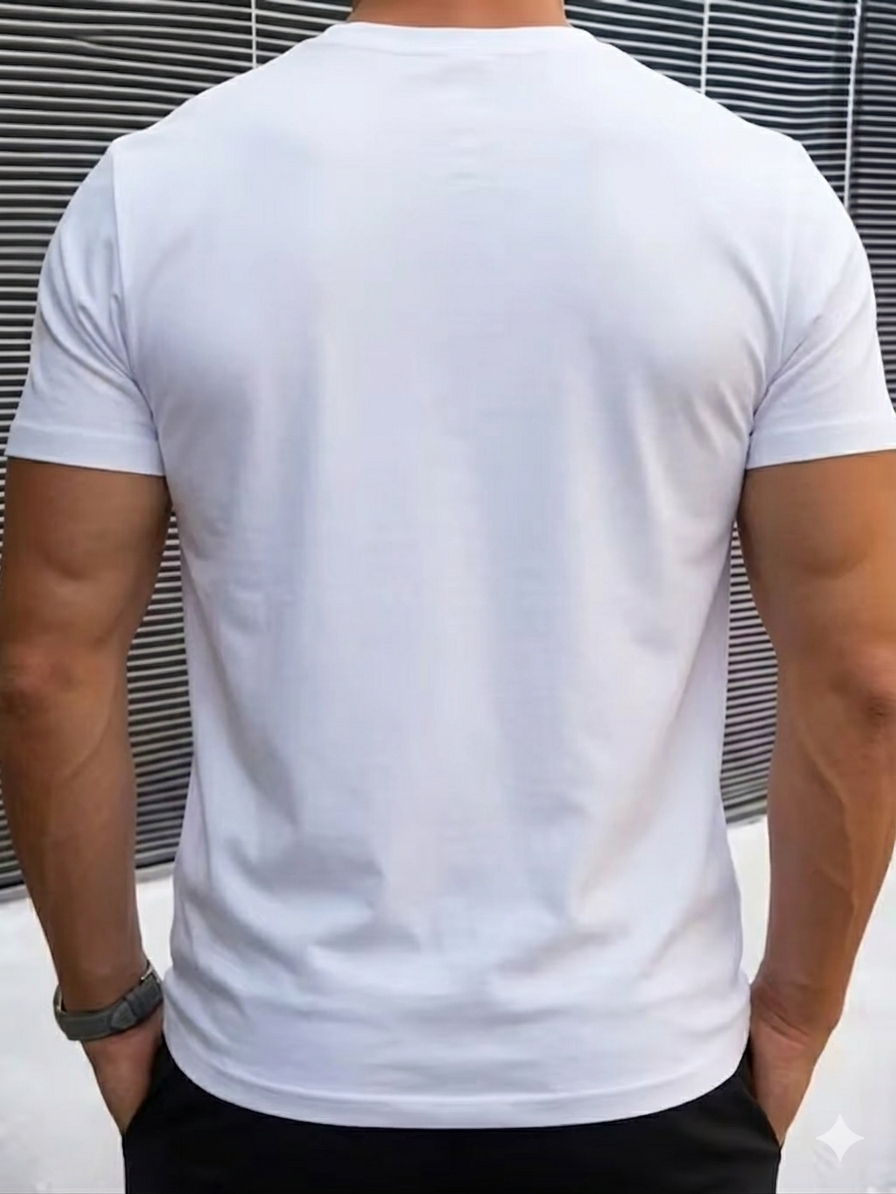 Aesthetic Mens Los Angels White Half Sleeve