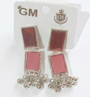 Silver color with mirror Earrings