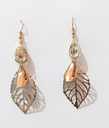 Golden earrings with Cristal
