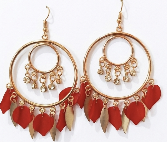 Red Roses Earrings