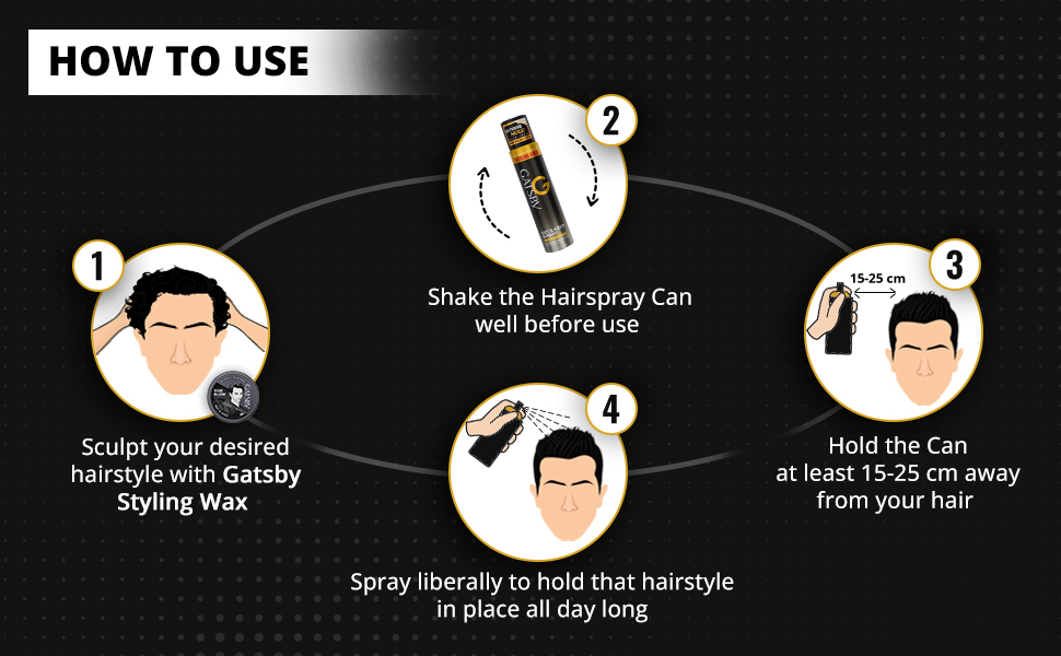 Gatsby Set & Keep Hair Spray - Extreme Hold | Quick Drying, Long Lasting Hold,