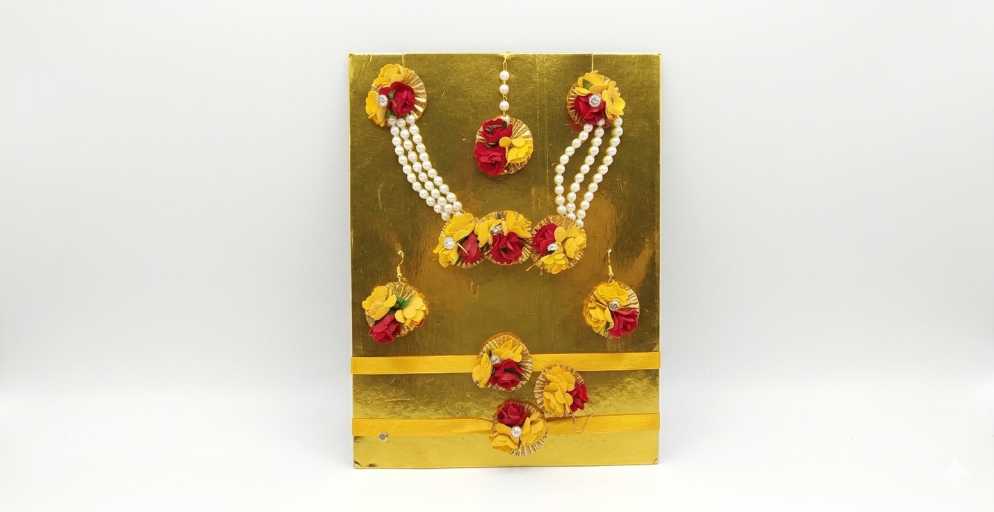 Haldi jwellery set