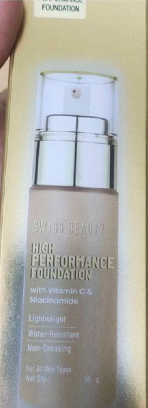 SWISS BEAUTY High Performance Liquid Foundation | Water-Resistant | Dewy | Vit C&Niacinamide Foundation (Classic Ivory, 55 g)