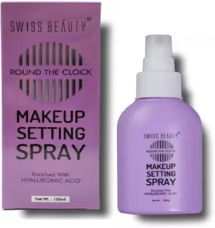 SWISS BEAUTY ROUND THE CLOCK SETTING SPRAY 100ML 1PCS Primer  - 100 ml (PURPLE)