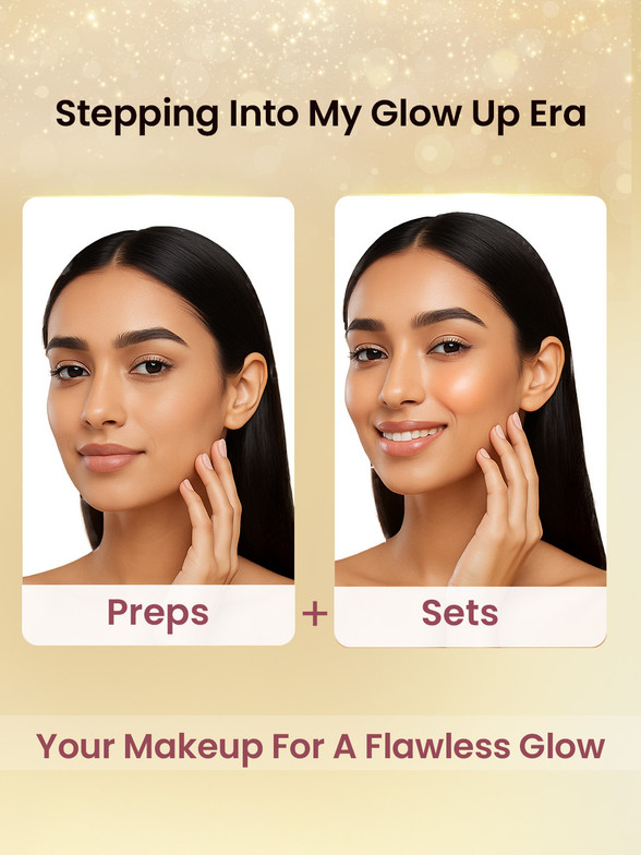 SWISS BEAUTY Glow Up Makeup Fixer Spray | Prep & Set | Dewy Radiance | Vitamin C Primer  - 100 ml (Transparent)