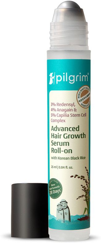 Pilgrim Advanced Hair Growth Serum Roll-On With Rosemary & Korean Rice For Men & Women (25 ml)