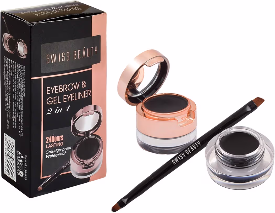 Swiss Beauty Eyebrow & Gel Eyeliner 2 In 1, Eye MakeUp