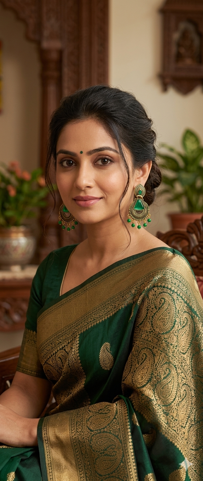 green aesthetic earings