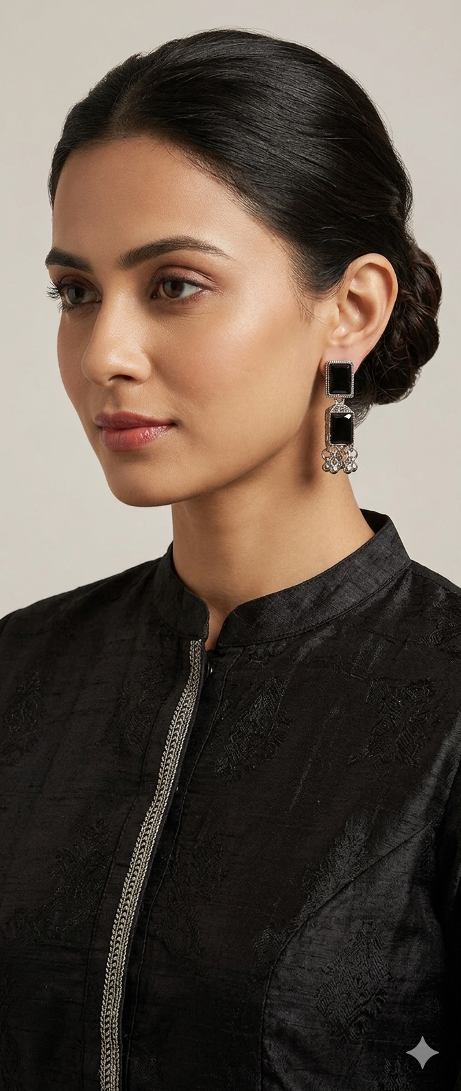 oxidized silver earrings