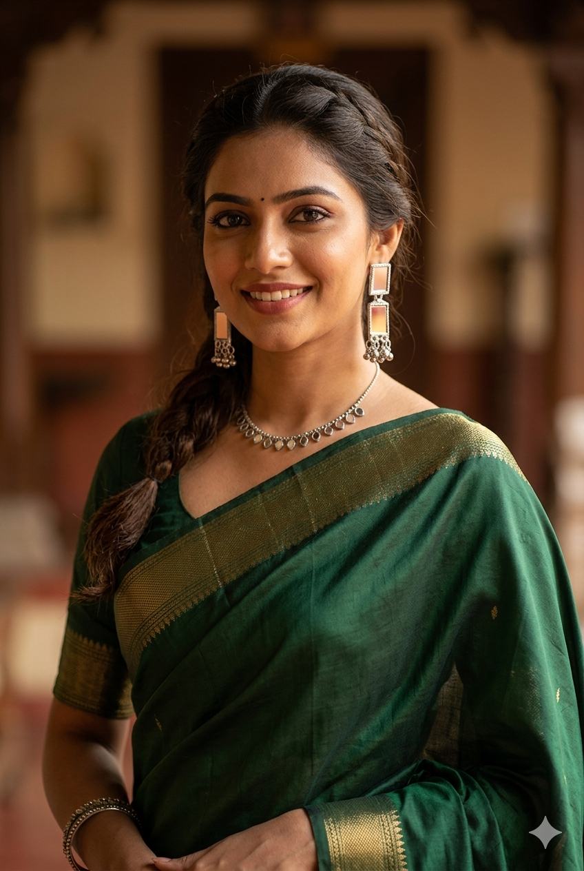 silver-toned earrings