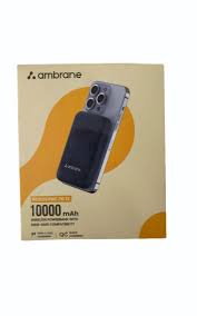 Ambrane 10000 mAh 22.5 W Wired & Wireless With MagSafe Compact Pocket Size Power Bank (Titanium, Lithium Polymer, Power Delivery 3.0, Quick Charge 3.0 for Earbuds, Laptop, Mobile, Smartwatch, Smartband, Speaker, Tablet, Trimmer)