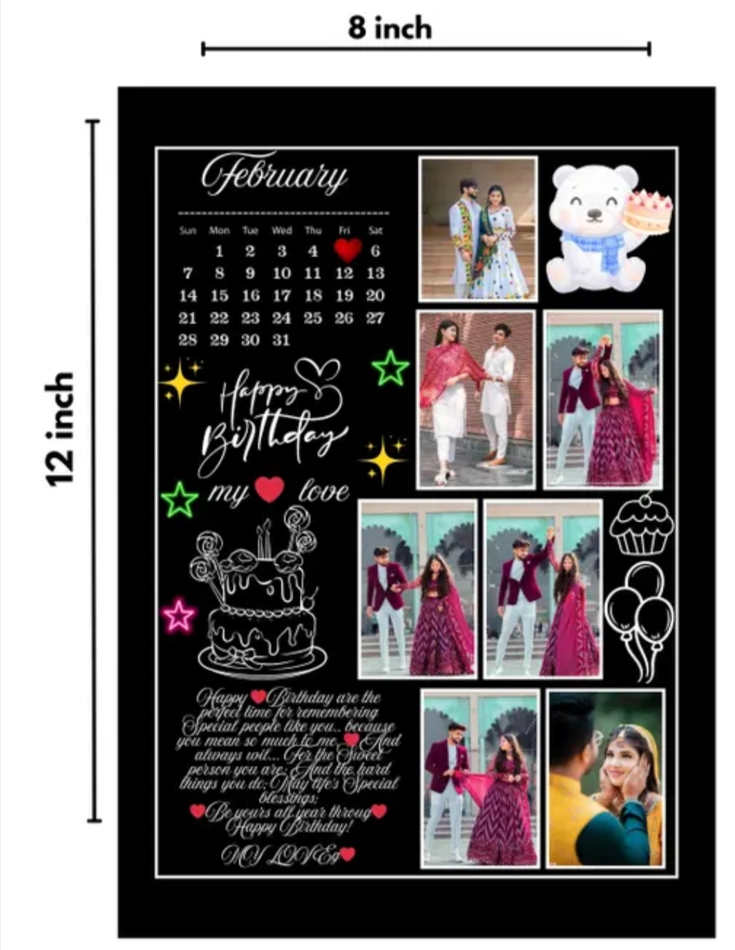 Wedding anniversary photo frame
