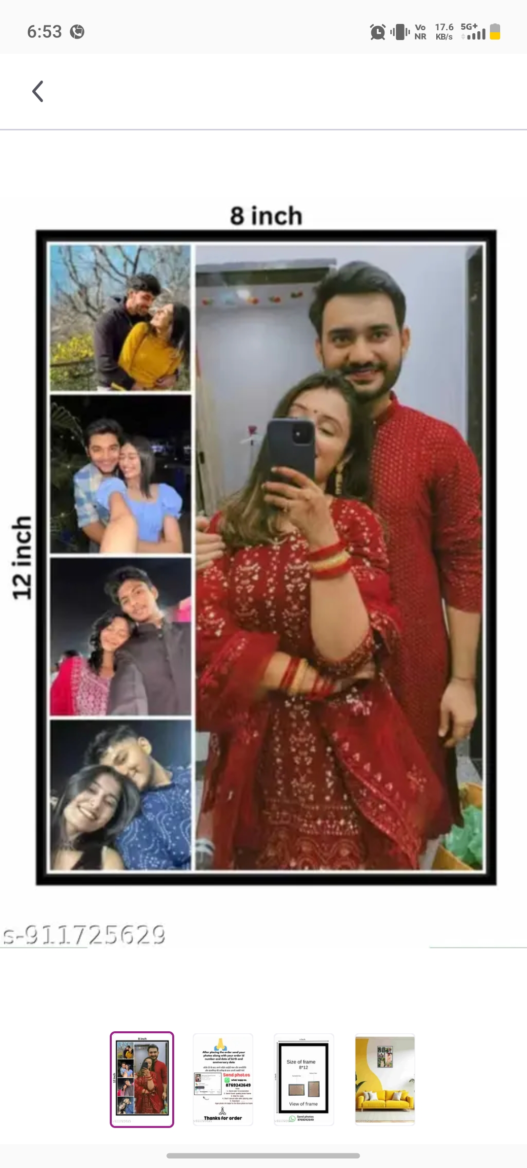 Couple photo frame