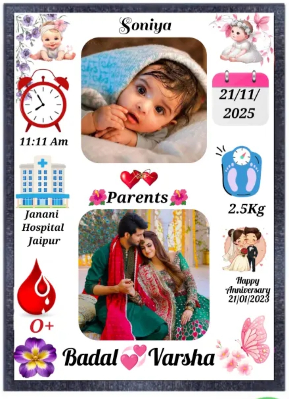 New Born baby photo frame