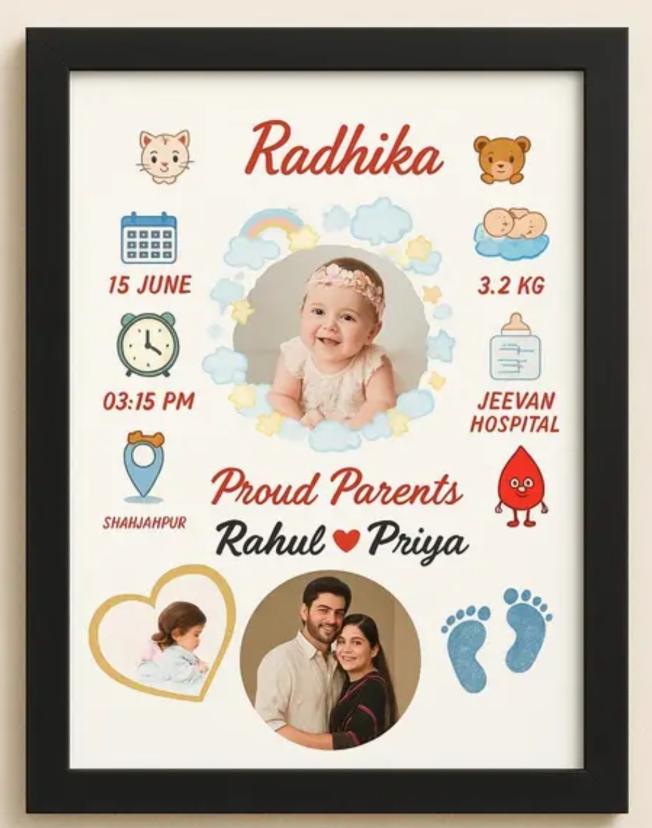 New Born Baby Photo frame