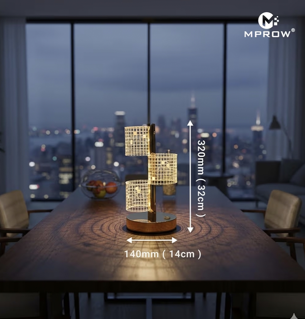  MPROW 3-Tier Gold Cylinder Mesh Table Lamp for Bedroom & Living Room Table Lamp (32 cm, Triple Floating Cylinders)MPROW 3-Tier Gold Cylinder Mesh Table Lamp for Bedroom & Living Room Table Lamp (32 cm, Triple Floati… Light color: Warm White