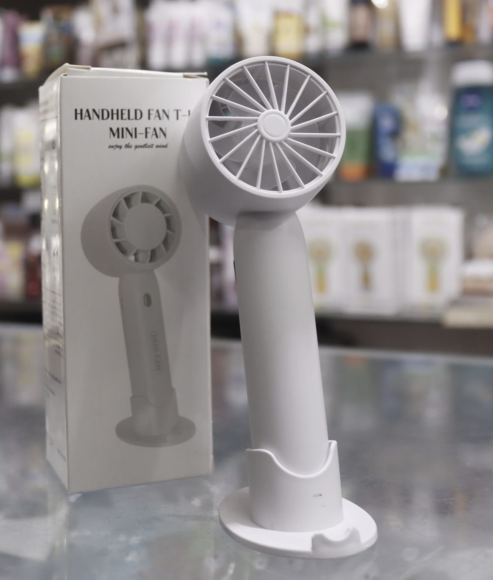 3BAAN Modern Mini Fan with Stable Base X688 Handheld cooling mini fan portable rechargeable USB compact personal fan USB Fan (Multicolor)