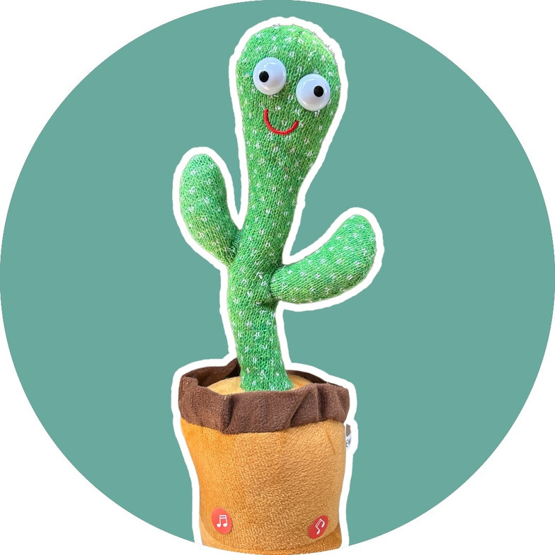 Bestie Toys Dancing Cactus, Talking Cactus Toy (Green)