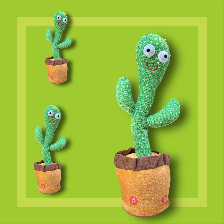Bestie Toys Dancing Cactus, Talking Cactus Toy (Green)