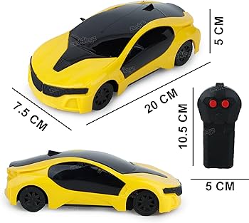 Remote Control Car | RC Car | Hi-Tech| Racing Car | White | Rechargeable | Led Light, Multicolor ( Remot-Car-Toy-054 )