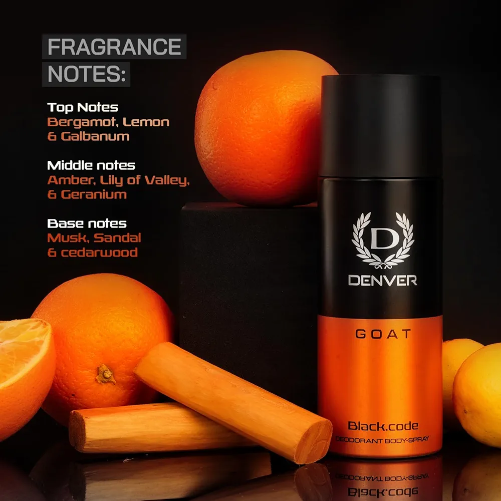 DENVER G O A T Black.code Deodorant Spray - For Men (150 ml)DENVER G O A T Black.code Deodorant Spray - For Men (150 ml)