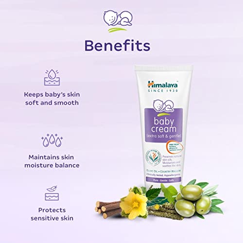 HIMALAYA All new Baby Cream (100 ml) Face Moisturizer & Day Cream, For Dry Skin (100 g)