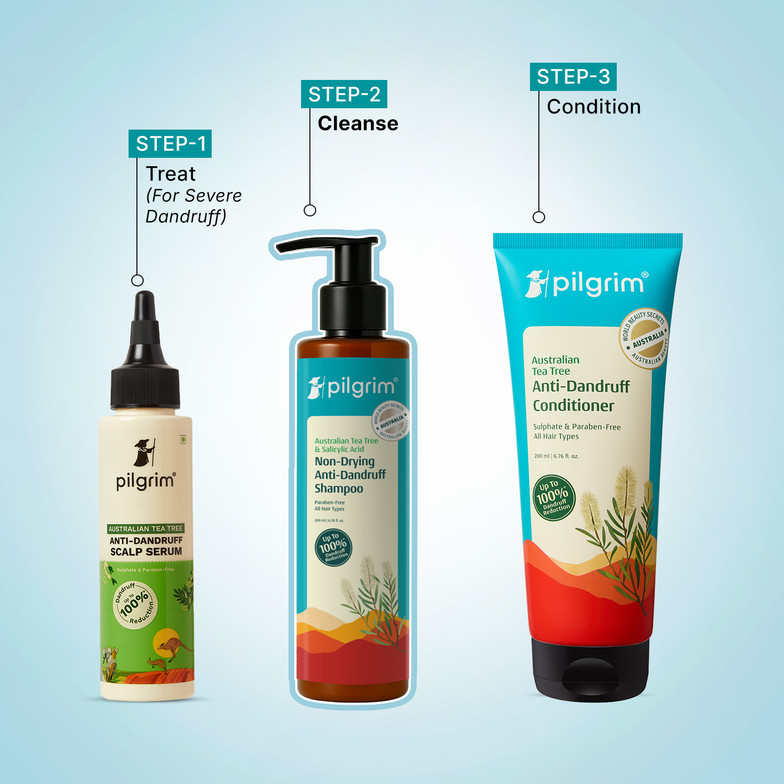 Pilgrim Australian Tea Tree Hair Shampoo for Dandruff|Itchy Scalp|Men and Women (200 ml)