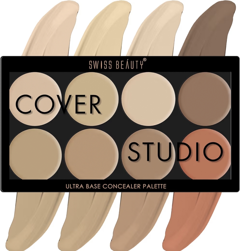 SWISS BEAUTY Ultra Base Radiant Concealer Cream Palette | Light Weight Multi-Purpose Concealer Cream Color Corrector Palette | Shade-02,19gSWISS BEAUTY Ultra Base Radiant Concealer Cream Palette | Light Weight Multi-Purpose Concealer Cream…