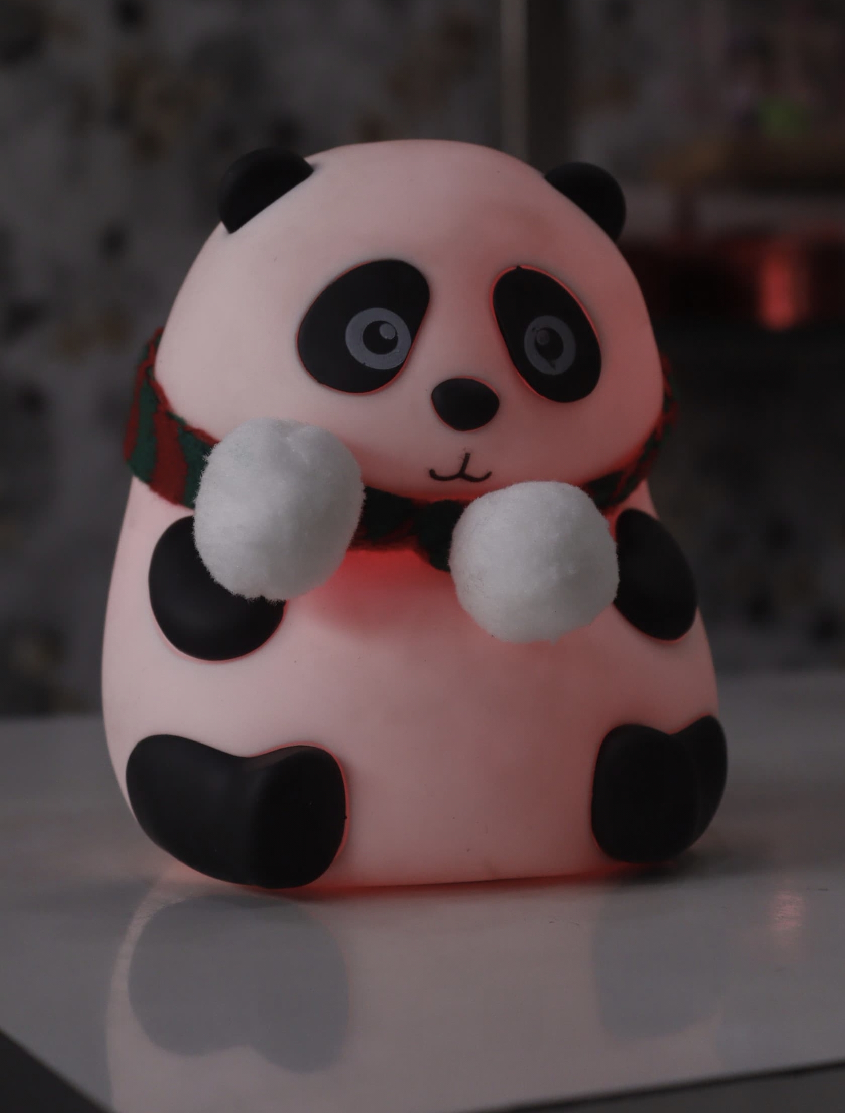 Techpunch Night Light Panda for Kids- Rechargeable LED Lamp, 7-Color Changing Night Lamp Night Lamp (12 cm, White)