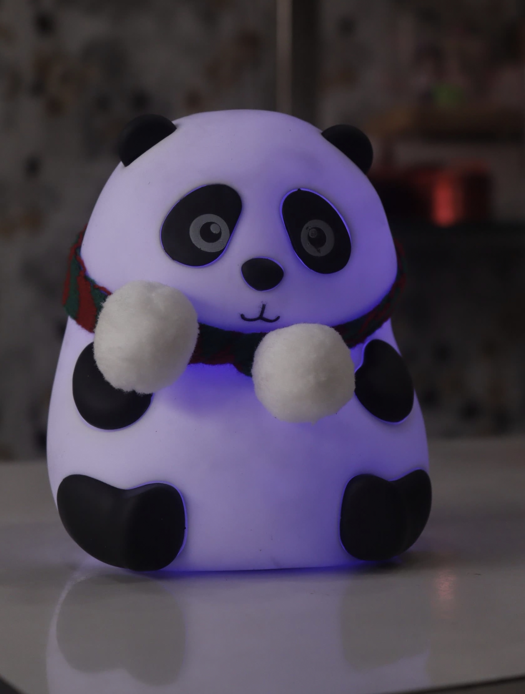 Techpunch Night Light Panda for Kids- Rechargeable LED Lamp, 7-Color Changing Night Lamp Night Lamp (12 cm, White)