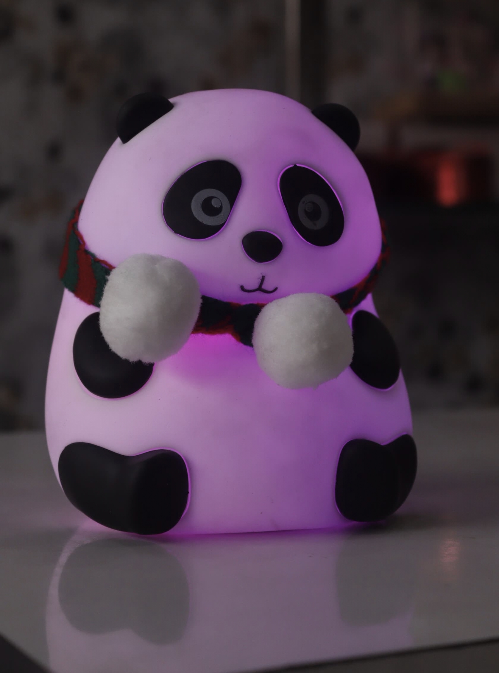 Techpunch Night Light Panda for Kids- Rechargeable LED Lamp, 7-Color Changing Night Lamp Night Lamp (12 cm, White)
