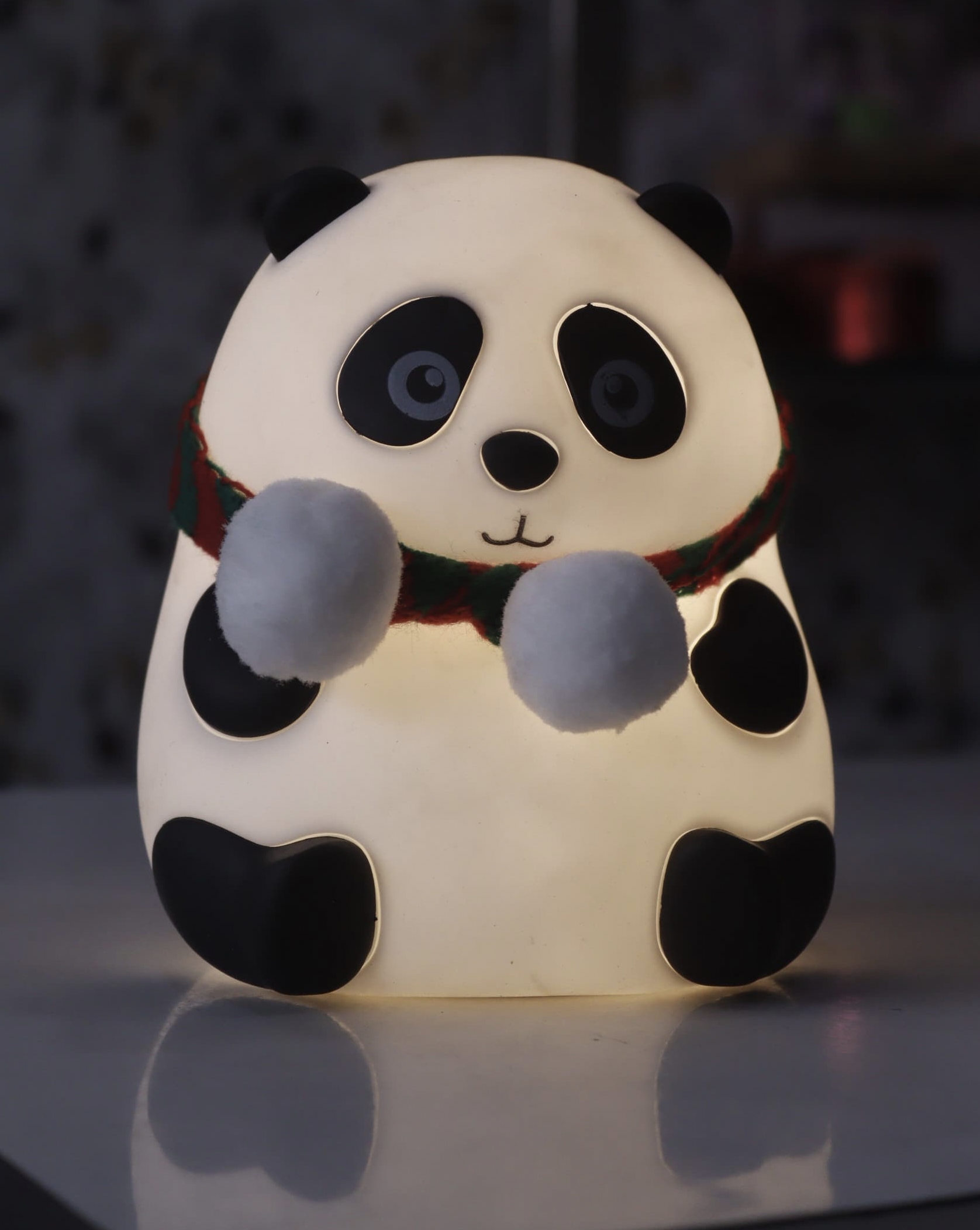 Techpunch Night Light Panda for Kids- Rechargeable LED Lamp, 7-Color Changing Night Lamp Night Lamp (12 cm, White)