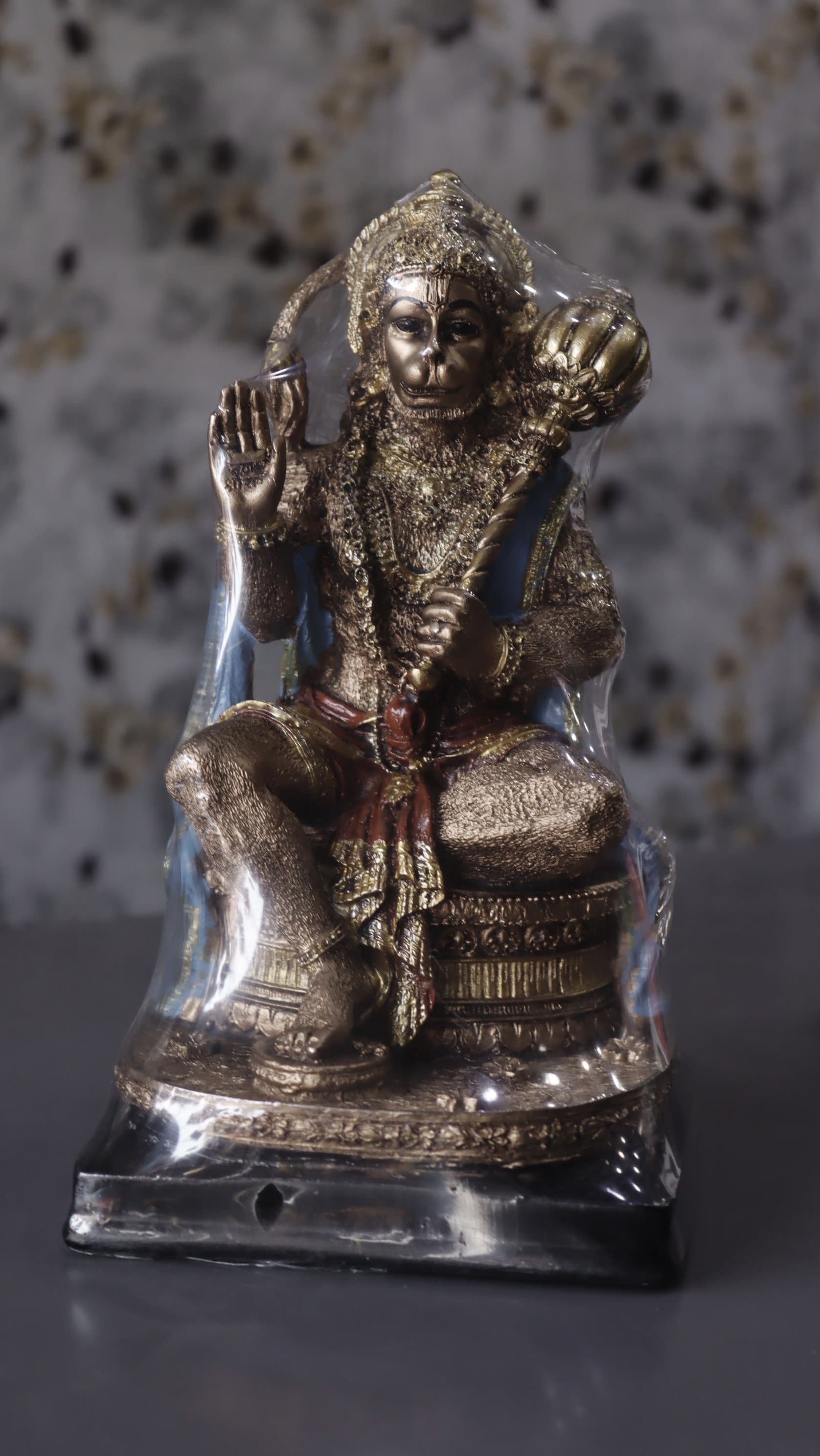 Ebros Eastern Enlightenment Vastu Hindu Ramayana Hanuman Monkey Hindu God Miniature Figurine 2.75" Tall Deity Symbol of Strength Devotion and Perseverance Mini Sculpture