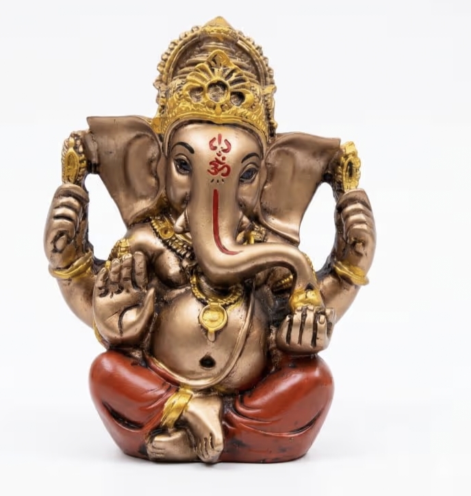 Lord Ganesha Idol for Home Decor & Pooja | Decorative Ganesh Murti for Office Desk, Car Dashboard & Gift | Resin Statue, Multicolor Finish 56% off