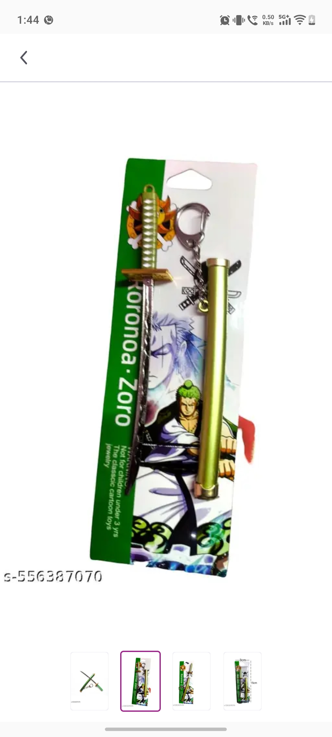 Mini ONE Piece Anime Zoro Katana Keychain Sheathed Alloy Sword Collectible Toy Model 15 cm