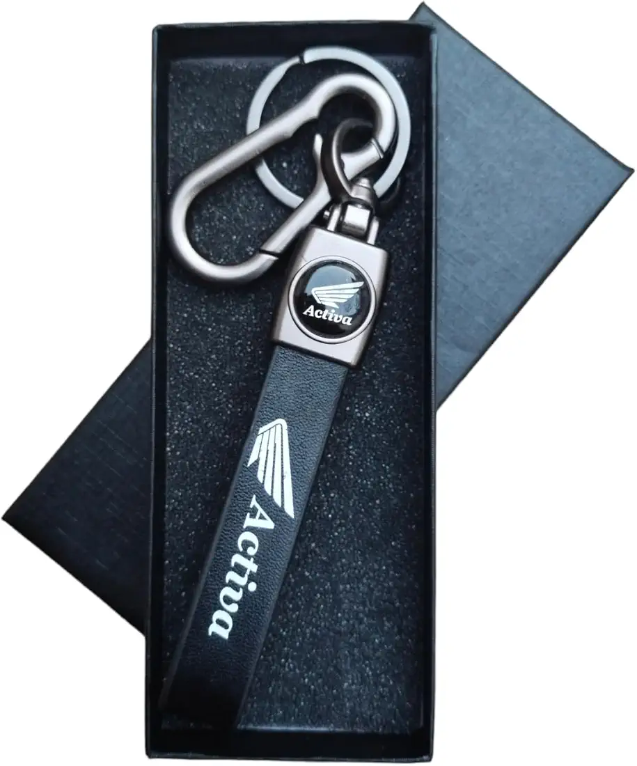 Leather Keychain Compatible With Honda Activa - Make Your Scooty Unique with This Stylish Key Chain